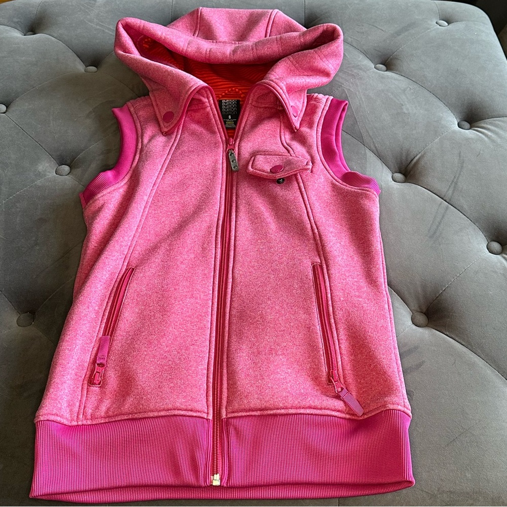 Burton Women's Dryride Hooded Vest in Pink Size Small
